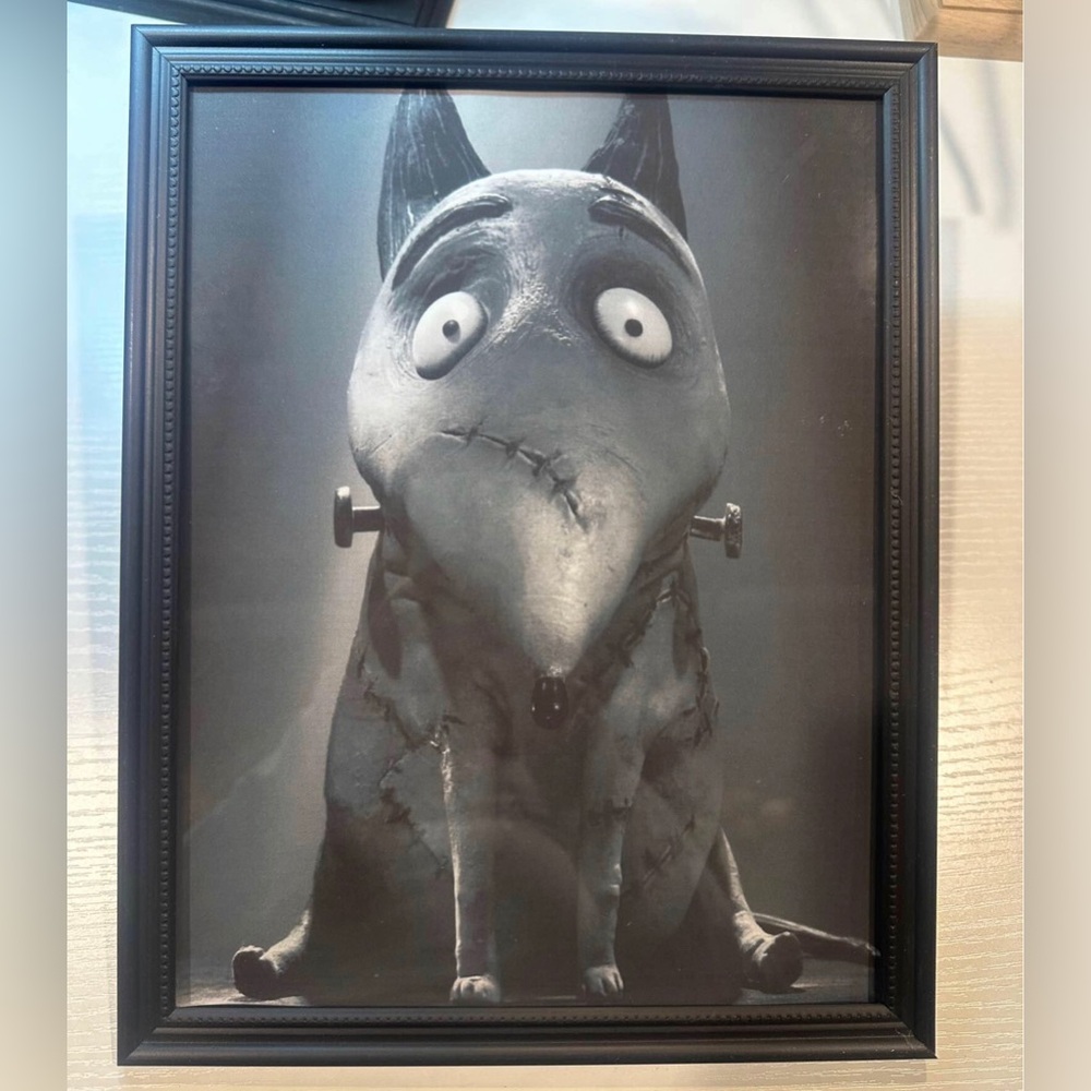 Black and white 8x10” framed print of Frankenweenie #TheNightmareBeforeChristmas